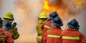 Fire in a Chile slum